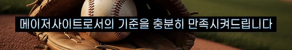 메이저사이트의 기준을 정확히 만족시킵니다